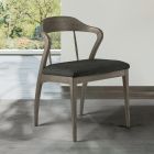 Krzesło do salonu z tkaniny i litego drewna bukowego Made in Italy - Rein Viadurini