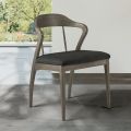Krzesło do salonu z tkaniny i litego drewna bukowego Made in Italy - Rein