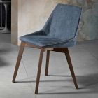 Krzesło do salonu z tkaniny i nowoczesnego drewna produkowanego we Włoszech, Oriella Viadurini