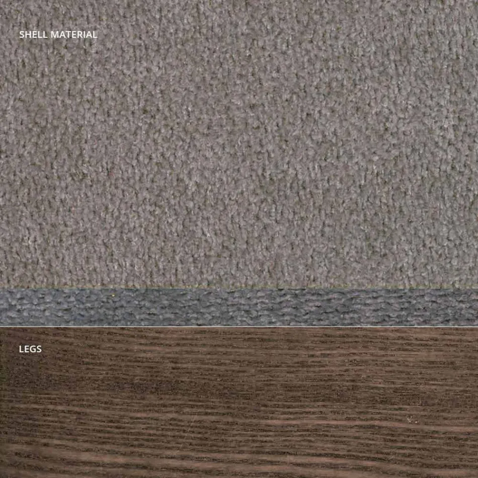 Krzesło do salonu z tkaniny i nowoczesnego drewna produkowanego we Włoszech, Oriella Viadurini