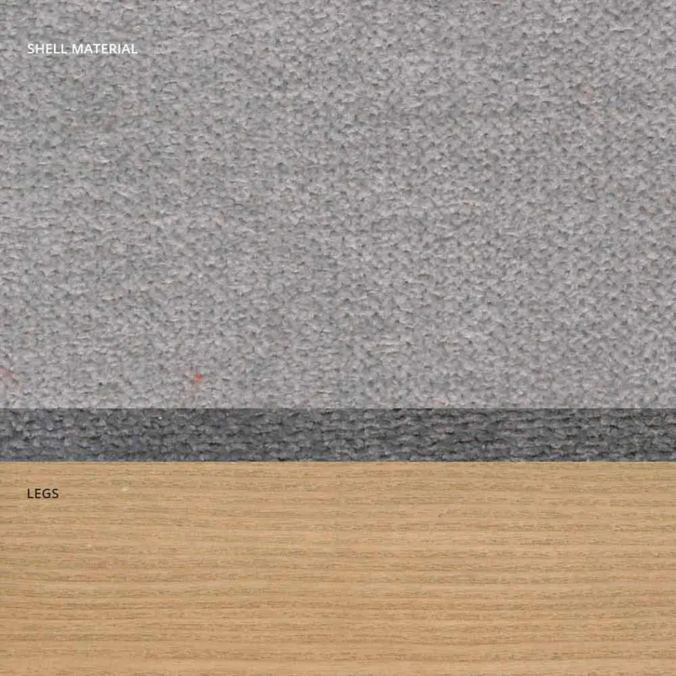 Krzesło do salonu z tkaniny i nowoczesnego drewna produkowanego we Włoszech, Oriella Viadurini