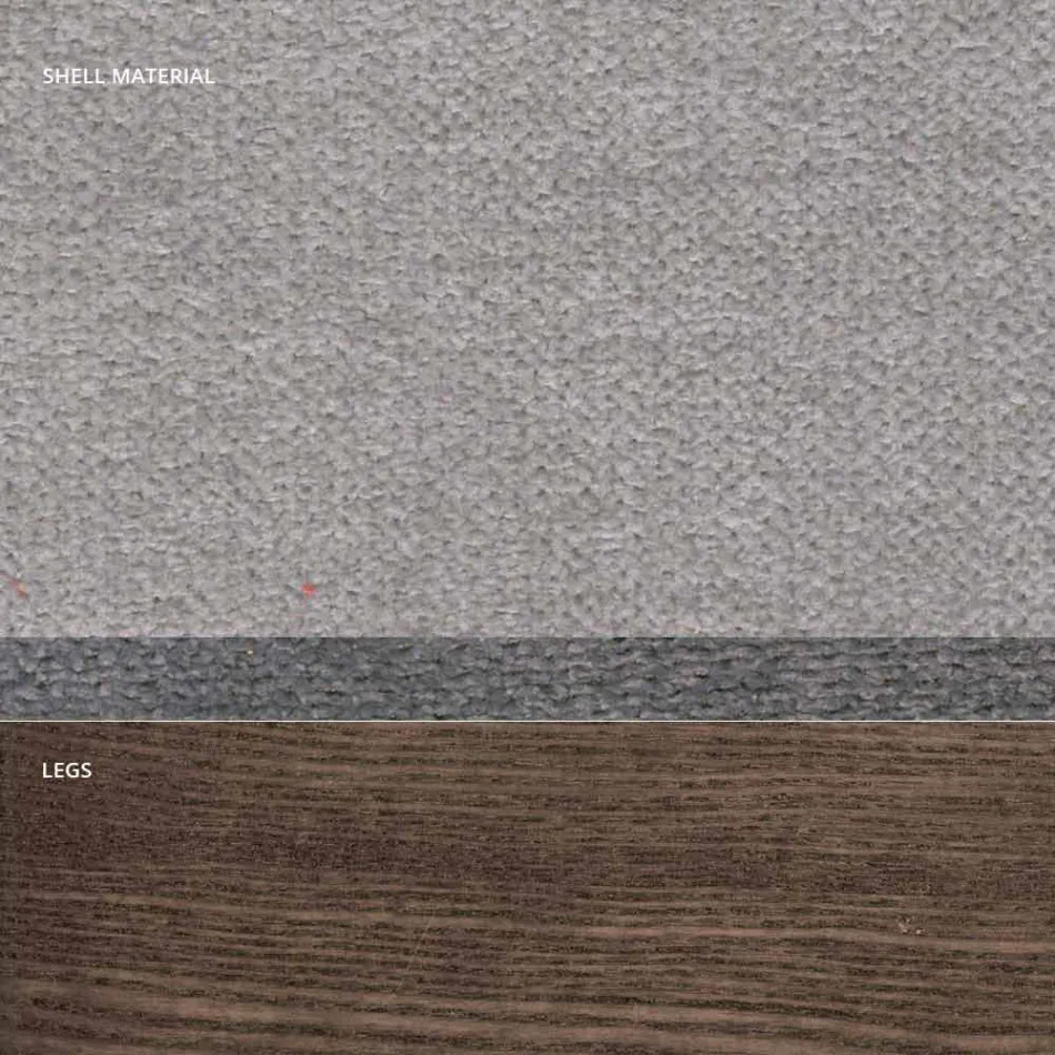 Krzesło do salonu z tkaniny i nowoczesnego drewna produkowanego we Włoszech, Oriella Viadurini