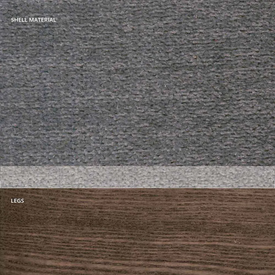 Krzesło do salonu z tkaniny i nowoczesnego drewna produkowanego we Włoszech, Oriella Viadurini