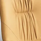 Krzesło do salonu z tkaniny włóknistej z efektem skóry i metalu Made in Italy - Gohan Viadurini