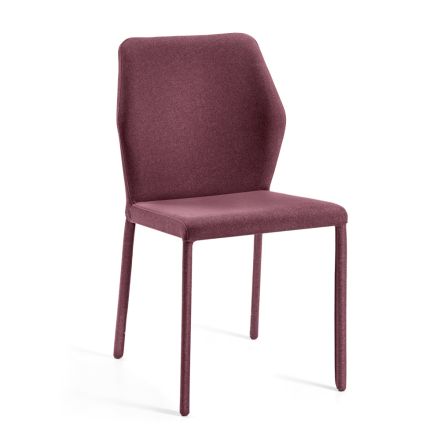 Krzesło do salonu z tkaniny Vinaccia Made in Italy - Fiocco Viadurini