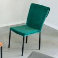 Krzesło do salonu z odpornego na plamy aksamitu i czarnej struktury – Haroon