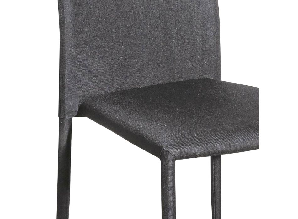 Krzesło do salonu w całości tapicerowane tkaniną Made in Italy - Olaf Viadurini