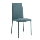 Krzesło do salonu w całości tapicerowane tkaniną Made in Italy - Lorelai Viadurini