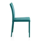 Krzesło do salonu w całości tapicerowane tkaniną Made in Italy - Rosetta Viadurini