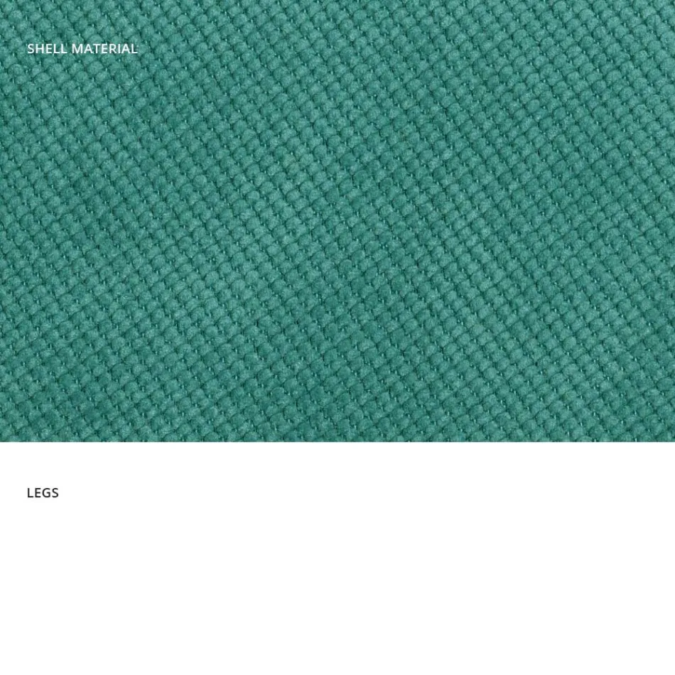 Nowoczesne krzesło do salonu z tkaniny i metalu, wyprodukowane we Włoszech, w Egipcie Viadurini