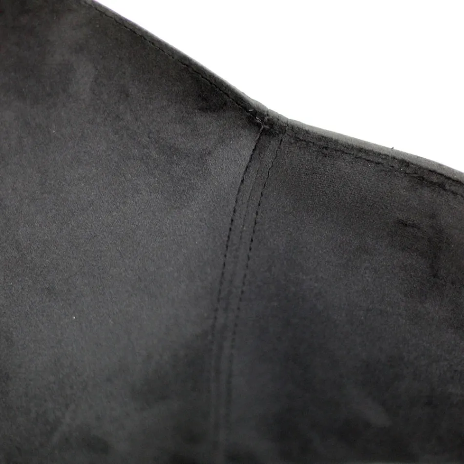 Krzesło do salonu wykonane ze stali i aksamitu Made in Italy - Foggia Viadurini