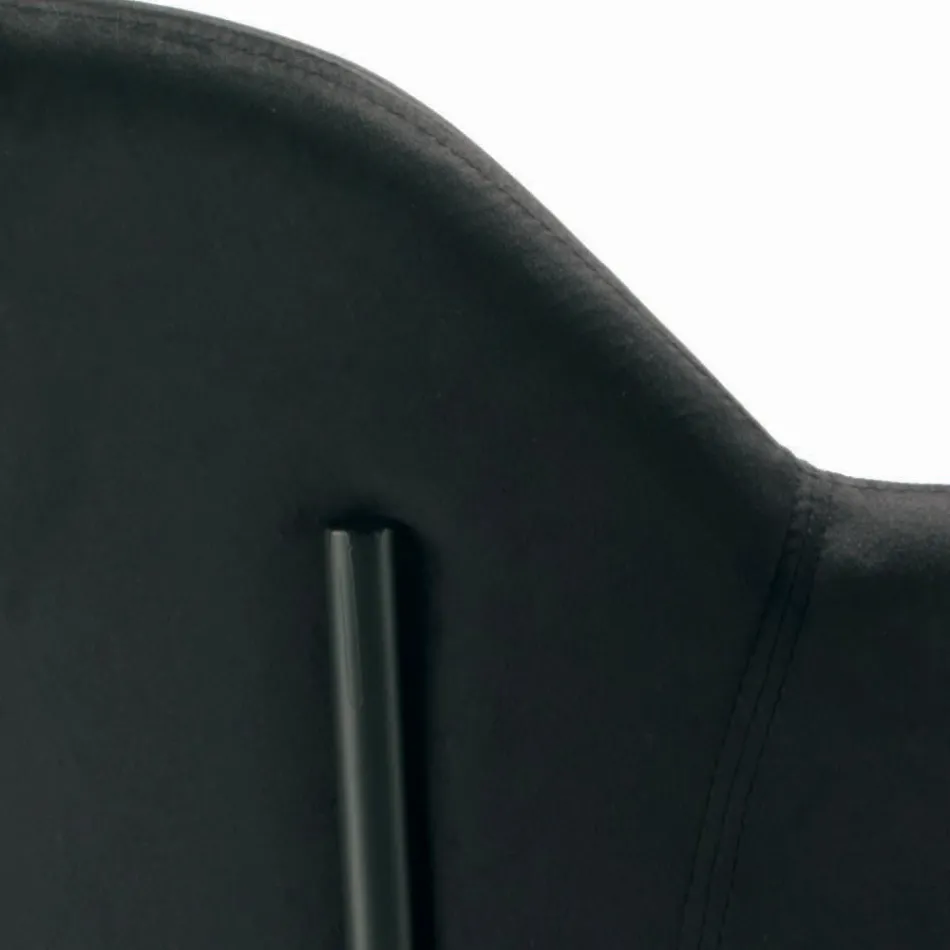 Krzesło do salonu wykonane ze stali i aksamitu Made in Italy - Foggia Viadurini