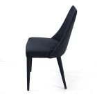 Krzesło do salonu tapicerowane tkaniną Teknofibra Made in Italy - Stinco Viadurini