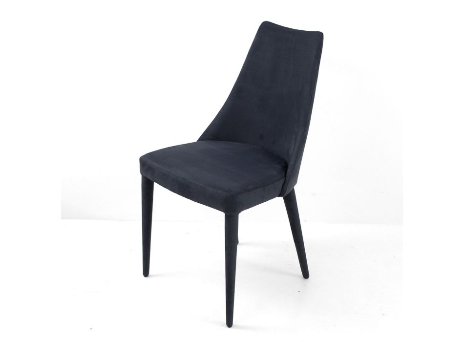 Krzesło do salonu tapicerowane tkaniną Teknofibra Made in Italy - Stinco Viadurini
