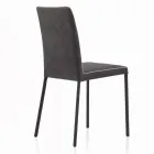 Krzesło do salonu Tapicerowane i lakierowane nogi Made in Italy - Catania Viadurini