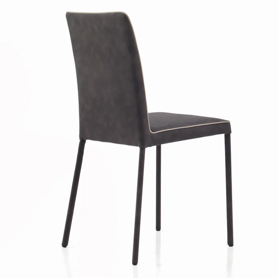 Krzesło do salonu Tapicerowane i lakierowane nogi Made in Italy - Catania Viadurini