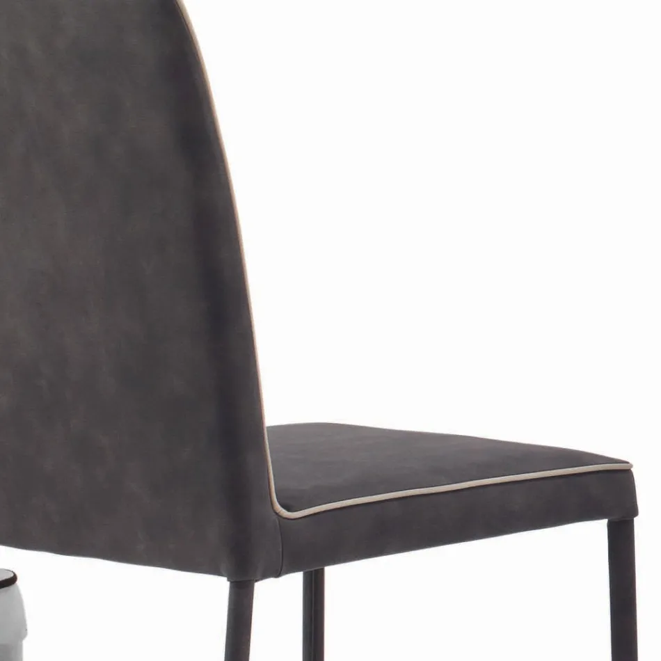 Krzesło do salonu Tapicerowane i lakierowane nogi Made in Italy - Catania Viadurini