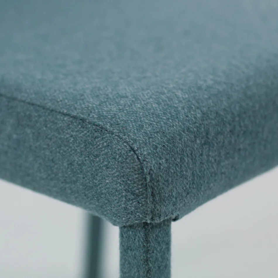 Krzesło do salonu pokryte tkaniną Made in Italy - Roslin Viadurini