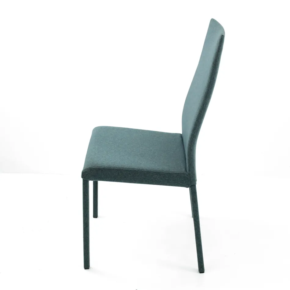 Krzesło do salonu pokryte tkaniną Made in Italy - Roslin Viadurini