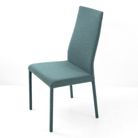 Krzesło do salonu pokryte tkaniną Made in Italy - Roslin Viadurini