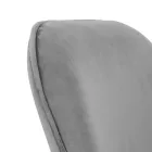 Krzesło biurowe z metalową podstawą i siedziskiem z tkaniny - Anguilla Viadurini