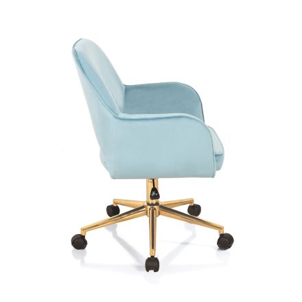 Krzesło biurowe z metalową podstawą i siedziskiem z tkaniny - Anguilla Viadurini