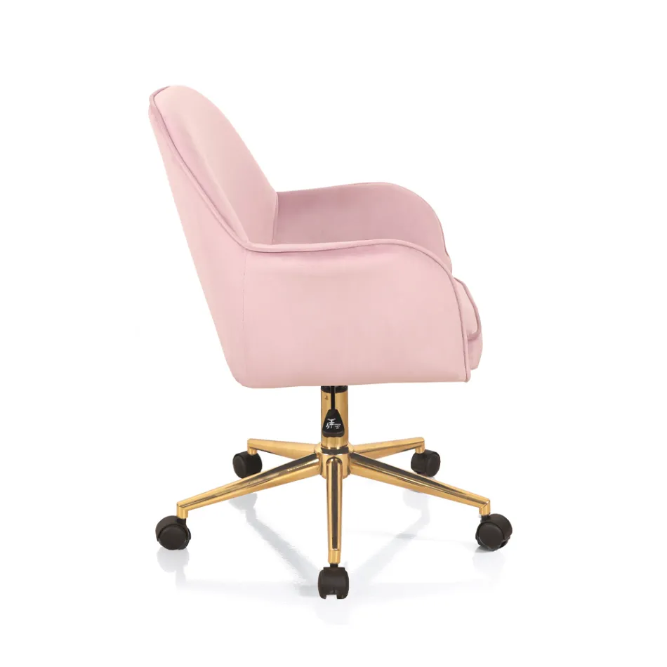 Krzesło biurowe z metalową podstawą i siedziskiem z tkaniny - Anguilla Viadurini