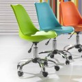 Krzesło biurowe z kolorowego polipropylenu i metalu - Loredana