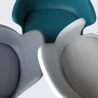 Krzesło biurowe z kółkami, podłokietnikami i siedziskiem z regulacją wysokości - Iuri Viadurini