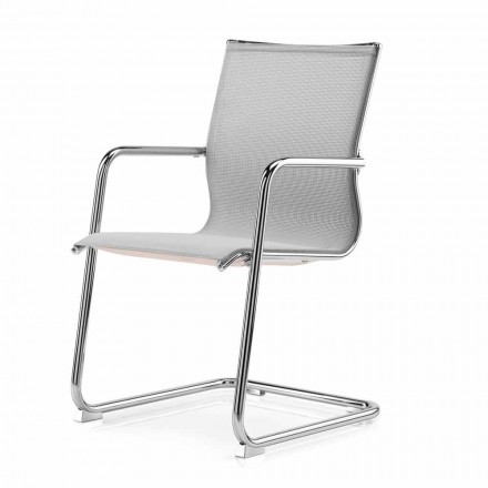 Ergonomiczne krzesło biurowe z podłokietnikami Made in Italy - Filanna Viadurini