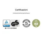 Ergonomiczne i obrotowe krzesło biurowe z podłokietnikami Made in Italy - Fulvio Viadurini