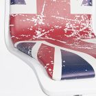 Obrotowe krzesło biurowe ze stali i ekoskóry z nadrukiem flagi - Lollo Viadurini