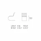 Krzesło biurowe z naturalnej trzciny i chromowanej stali Made in Italy - Formentera Viadurini