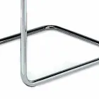 Skórzane krzesło biurowe z chromowaną stalową konstrukcją Made in Italy - Elite Viadurini