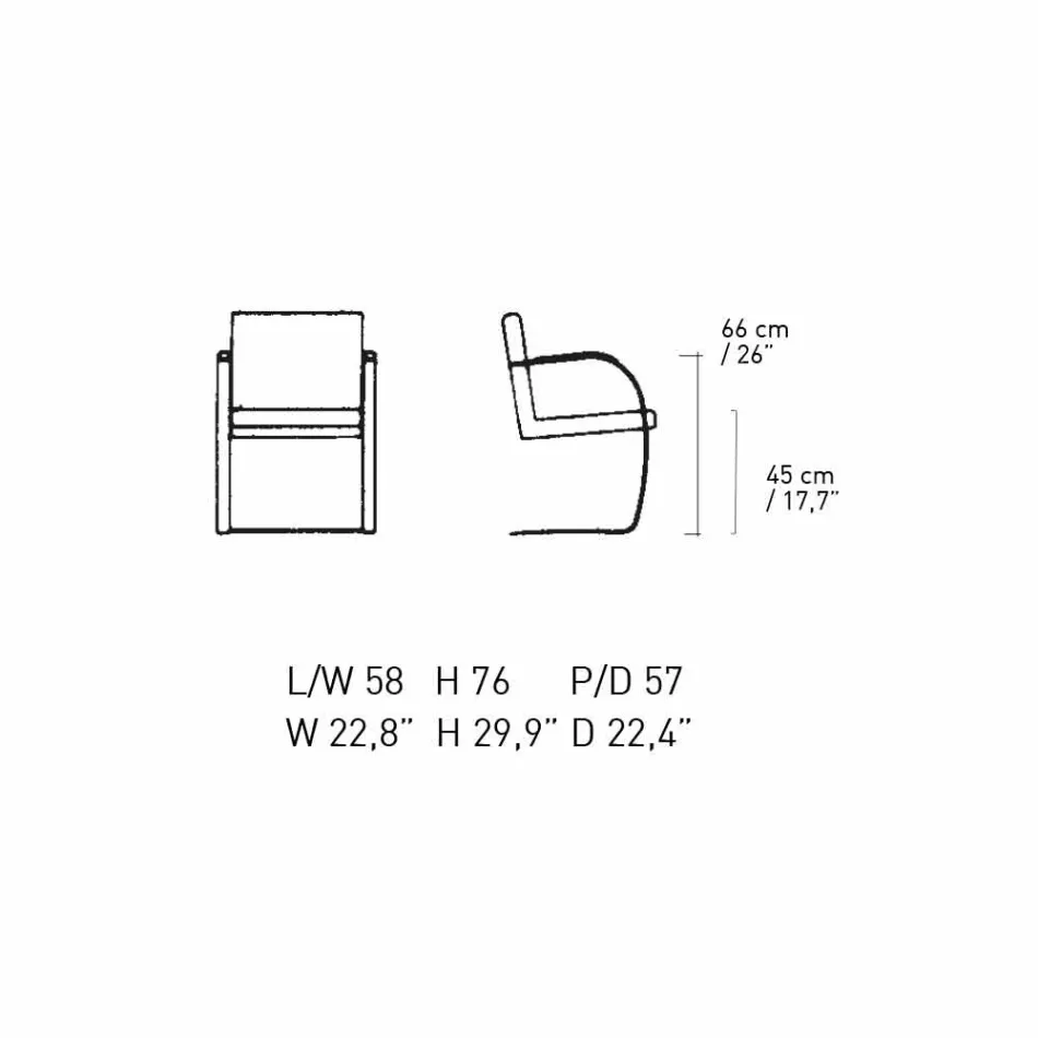 Skórzane krzesło biurowe z chromowaną stalową konstrukcją Made in Italy - kwarc Viadurini