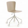 Krzesło biurowe z polipropylenu z chromowaną podstawą Made in Italy - Plutonio