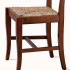 Krzesło o klasycznym designie z drewna i siedziska ze słomy Made in Italy - Dorina Viadurini