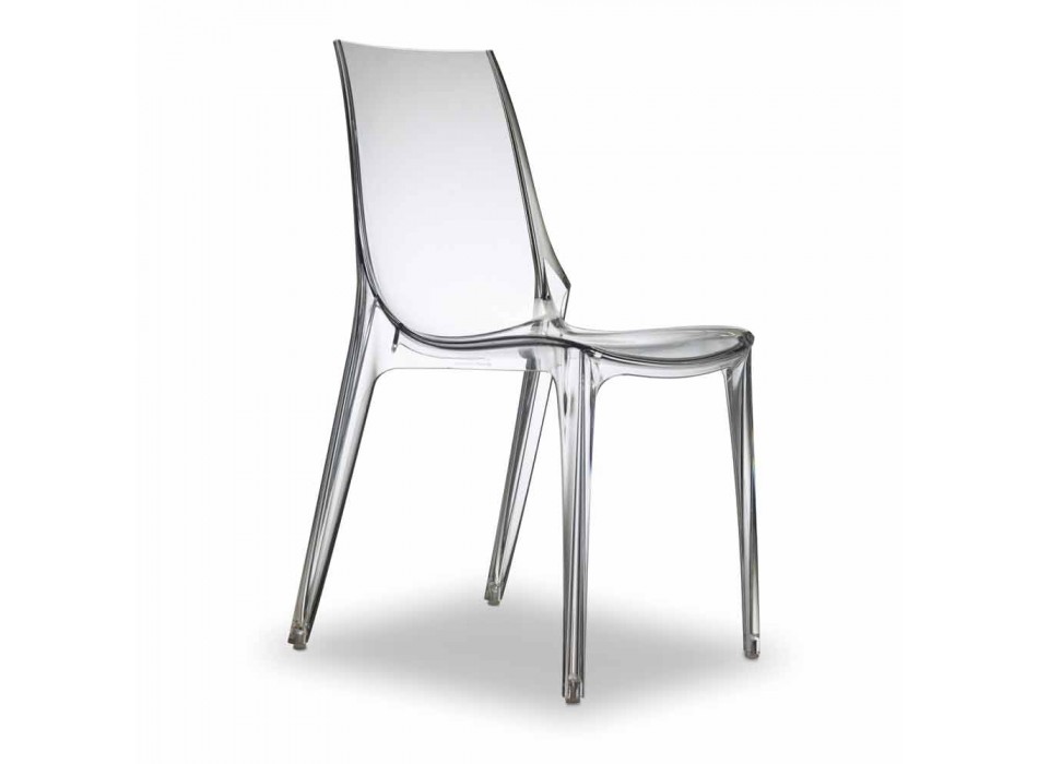 Krzesło o nowoczesnym designie, całkowicie z poliwęglanu - Gilda Viadurini
