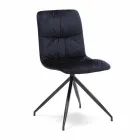 Nowoczesne krzesło tapicerowane tkaniną Chiara Viadurini