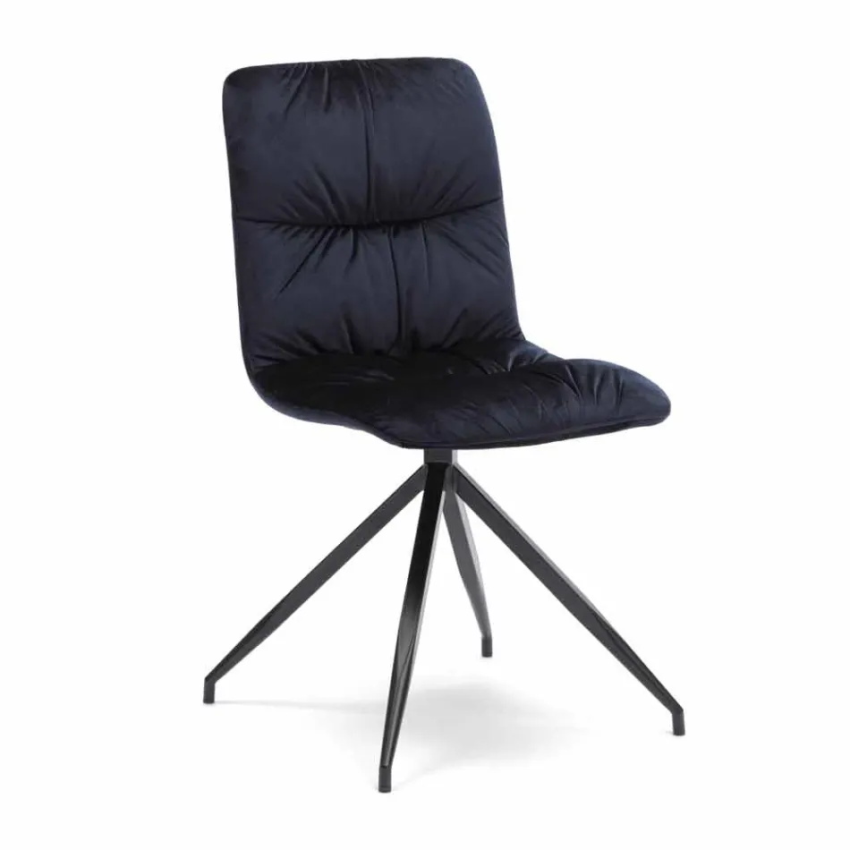 Nowoczesne krzesło tapicerowane tkaniną Chiara Viadurini