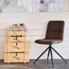 Nowoczesne krzesło tapicerowane tkaniną Chiara Viadurini