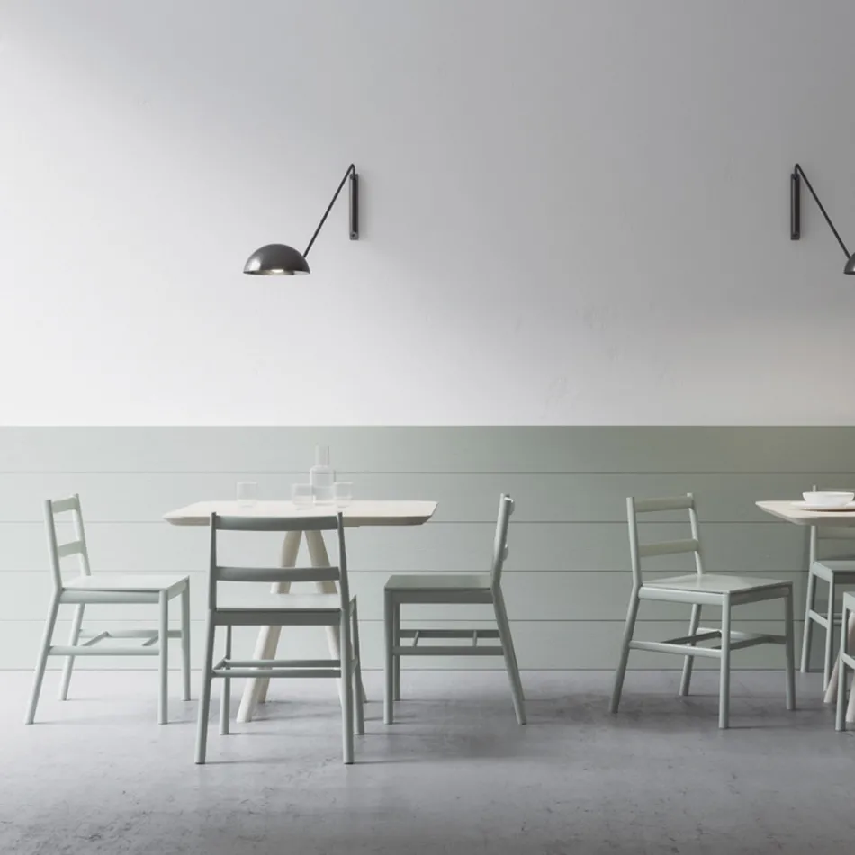 Wysokiej jakości krzesło z litego drewna bukowego wyprodukowanego we Włoszech, 2 sztuki - Nora Viadurini