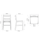 Wysokiej jakości krzesło z litego drewna bukowego wyprodukowanego we Włoszech, 2 sztuki - Nora Viadurini
