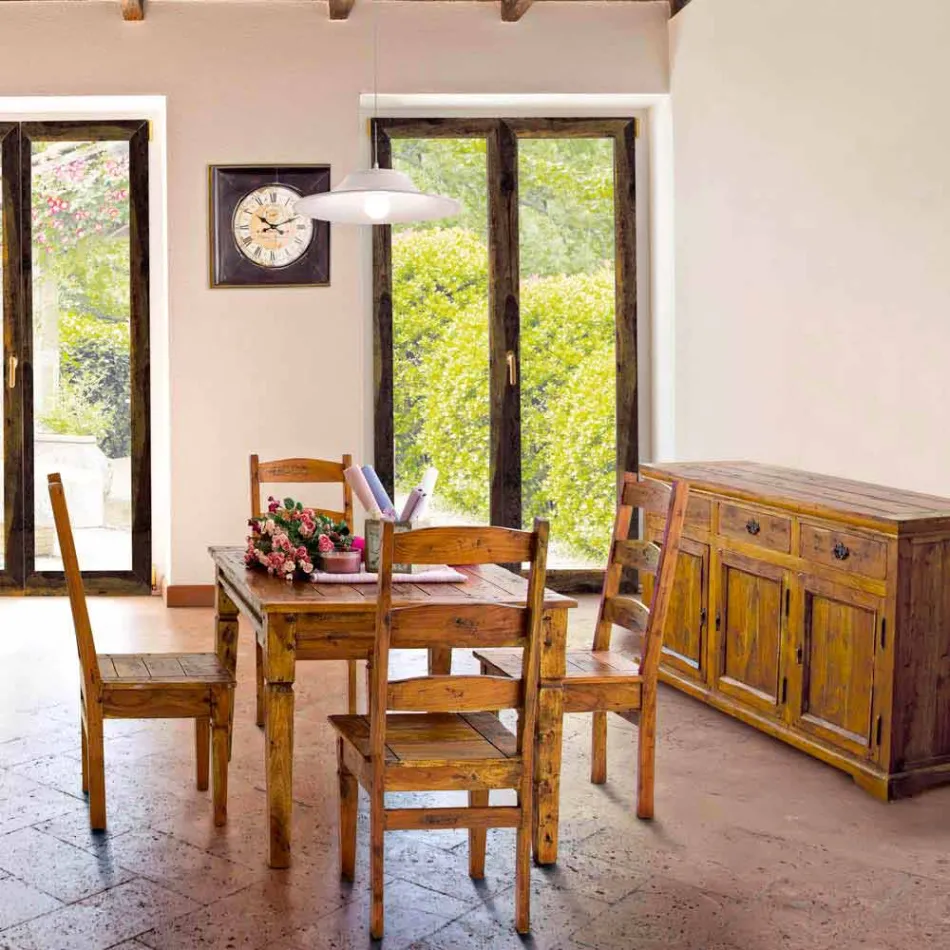 Klasyczne krzesło z litego drewna akacjowego Homemotion - Moritz Viadurini