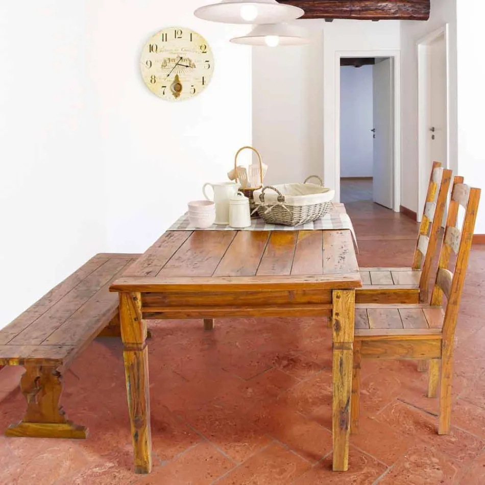 Klasyczne krzesło z litego drewna akacjowego Homemotion - Moritz Viadurini