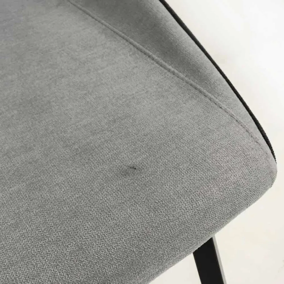 Designerskie krzesło z tkaniny z kwadratowymi nogami wyprodukowane we Włoszech, 4 sztuki - Oriella Viadurini