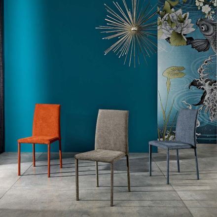 Designerskie krzesło do jadalni z tkaniny wykonane we Włoszech, Conny Viadurini