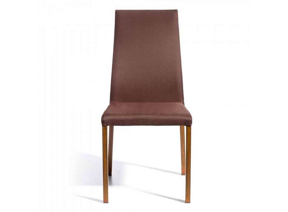 Krzesło designerskie pokryte tkaniną Amalia, H96 cm, wyprodukowane we Włoszech Viadurini