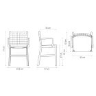 Luksusowe krzesło z beżowego lakierowanego drewna bukowego i tkanej skóry Made in Italy - Nora Viadurini