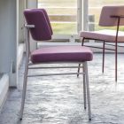 Luksusowe krzesło materiałowe z metalową podstawą Made in Italy, 2 sztuki - Alaska Viadurini